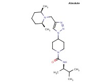 4-(4-{[(2R,6S)-2,6-dimethylpiperidin-1-yl]methyl}-1H-1,2,3-triazol-1-yl)-N-[(1R)-1,2-dimethylpropyl]piperidine-1-carboxamide