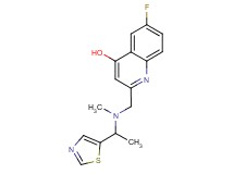 6-fluoro-2-({methyl[1-(1,3-thiazol-5-yl)ethyl]amino}methyl)quinolin-4-ol