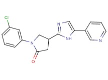 1-(3-chlorophenyl)-4-[5-(3-pyridinyl)-1H-imidazol-2-yl]-2-pyrrolidinone