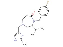 4-(4-fluorobenzyl)-3-isopropyl-1-[(2-methyl-1H-imidazol-4-yl)methyl]-1,4-diazepan-5-one