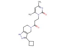 1-[3-(3-cyclobutyl-1,4,6,7-tetrahydro-5H-pyrazolo[4,3-c]pyridin-5-yl)-3-oxopropyl]-4,6-dimethylpyrimidin-2(1H)-one
