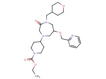 ethyl 4-[3-oxo-6-(2-pyridinylmethoxy)-4-(tetrahydro-2H-pyran-4-ylmethyl)-1,4-diazepan-1-yl]-1-piperidinecarboxylate