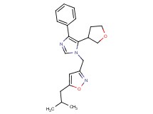 5-isobutyl-3-{[4-phenyl-5-(tetrahydrofuran-3-yl)-1H-imidazol-1-yl]methyl}isoxazole