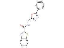N-[(5-phenyl-1,3,4-oxadiazol-2-yl)methyl]-1,3-benzothiazole-2-carboxamide