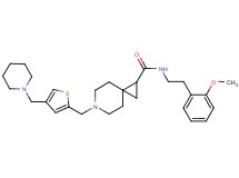 N-[2-(2-methoxyphenyl)ethyl]-6-{[4-(1-piperidinylmethyl)-2-thienyl]methyl}-6-azaspiro[2.5]octane-1-carboxamide