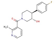 (3S*,4S*)-4-(4-fluorophenyl)-1-[(2-methylpyridin-3-yl)carbonyl]piperidin-3-ol