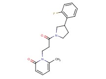 1-{3-[3-(2-fluorophenyl)-1-pyrrolidinyl]-3-oxopropyl}-6-methyl-2(1H)-pyridinone