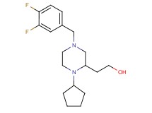 2-[1-cyclopentyl-4-(3,4-difluorobenzyl)-2-piperazinyl]ethanol