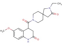 4-[(2-ethyl-3-oxo-2,8-diazaspiro[4.5]dec-8-yl)carbonyl]-6-methoxy-3,4-dihydroquinolin-2(1H)-one