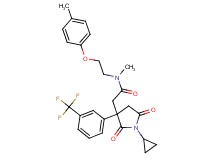 2-{1-cyclopropyl-2,5-dioxo-3-[3-(trifluoromethyl)phenyl]-3-pyrrolidinyl}-N-methyl-N-[2-(4-methylphenoxy)ethyl]acetamide
