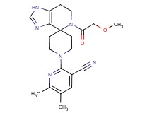 2-[5-(methoxyacetyl)-1,5,6,7-tetrahydro-1'H-spiro[imidazo[4,5-c]pyridine-4,4'-piperidin]-1'-yl]-5,6-dimethylnicotinonitrile