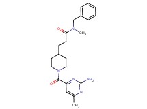 3-{1-[(2-amino-6-methyl-4-pyrimidinyl)carbonyl]-4-piperidinyl}-N-benzyl-N-methylpropanamide