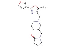 1-[(1-{[2-(3-furyl)-5-methyl-1,3-oxazol-4-yl]methyl}-3-piperidinyl)methyl]-2-pyrrolidinone
