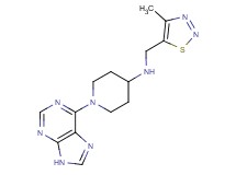 N-[(4-methyl-1,2,3-thiadiazol-5-yl)methyl]-1-(9H-purin-6-yl)piperidin-4-amine