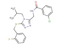 3-chloro-N-({5-[(2-fluorobenzyl)thio]-4-isobutyl-4H-1,2,4-triazol-3-yl}methyl)benzamide