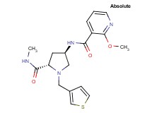 2-methoxy-N-[(3R,5S)-5-[(methylamino)carbonyl]-1-(3-thienylmethyl)pyrrolidin-3-yl]nicotinamide