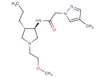 N-[rel-(3R,4S)-1-(2-methoxyethyl)-4-propyl-3-pyrrolidinyl]-2-(4-methyl-1H-pyrazol-1-yl)acetamide hydrochloride