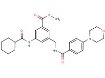 methyl 3-[(cyclohexylcarbonyl)amino]-5-({[4-(4-morpholinyl)benzoyl]amino}methyl)benzoate