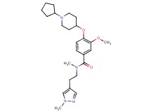 4-[(1-cyclopentyl-4-piperidinyl)oxy]-3-methoxy-N-methyl-N-[2-(1-methyl-1H-pyrazol-4-yl)ethyl]benzamide