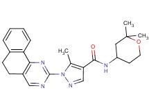 1-(5,6-dihydrobenzo[h]quinazolin-2-yl)-N-(2,2-dimethyltetrahydro-2H-pyran-4-yl)-5-methyl-1H-pyrazole-4-carboxamide
