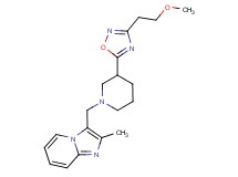 3-({3-[3-(2-methoxyethyl)-1,2,4-oxadiazol-5-yl]-1-piperidinyl}methyl)-2-methylimidazo[1,2-a]pyridine