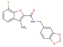 N-(1,3-benzodioxol-5-ylmethyl)-7-fluoro-3-methyl-1-benzofuran-2-carboxamide