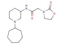 N-(1-cycloheptyl-3-piperidinyl)-2-(2-oxo-1,3-oxazolidin-3-yl)acetamide