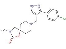 8-{[3-(4-chlorophenyl)-1H-pyrazol-4-yl]methyl}-3-methyl-1-oxa-3,8-diazaspiro[4.5]decan-2-one