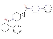 6-[(1-phenylcyclohexyl)carbonyl]-1-{[4-(2-pyridinyl)-1-piperazinyl]carbonyl}-6-azaspiro[2.5]octane