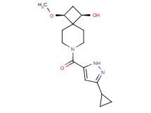 (1R*,3S*)-7-[(3-cyclopropyl-1H-pyrazol-5-yl)carbonyl]-3-methoxy-7-azaspiro[3.5]nonan-1-ol