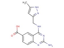 2-amino-4-{[(5-methyl-1H-pyrazol-3-yl)methyl]amino}quinazoline-6-carboxylic acid