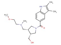 ((3R*,4R*)-1-[(2,3-dimethyl-1H-indol-5-yl)carbonyl]-4-{[(2-methoxyethyl)(methyl)amino]methyl}pyrrolidin-3-yl)methanol