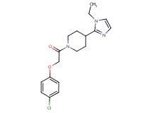 1-[(4-chlorophenoxy)acetyl]-4-(1-ethyl-1H-imidazol-2-yl)piperidine