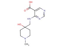 4-{[(4-hydroxy-1-methylpiperidin-4-yl)methyl]amino}pyrimidine-5-carboxylic acid