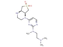 N-{4-[(4aR*,7aS*)-6,6-dioxidohexahydrothieno[3,4-b]pyrazin-1(2H)-yl]pyrimidin-2-yl}-N,N',N'-trimethylethane-1,2-diamine