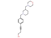 4-(4-{[3-(morpholin-4-ylmethyl)piperidin-1-yl]methyl}phenyl)but-3-yn-1-ol