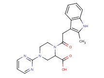 1-[(2-methyl-1H-indol-3-yl)acetyl]-4-pyrimidin-2-ylpiperazine-2-carboxylic acid