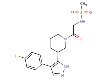 N-(2-{3-[4-(4-fluorophenyl)-1H-pyrazol-5-yl]piperidin-1-yl}-2-oxoethyl)methanesulfonamide