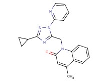 1-[(3-cyclopropyl-1-pyridin-2-yl-1H-1,2,4-triazol-5-yl)methyl]-4-methylquinolin-2(1H)-one