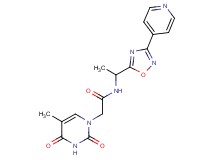 2-(5-methyl-2,4-dioxo-3,4-dihydropyrimidin-1(2H)-yl)-N-[1-(3-pyridin-4-yl-1,2,4-oxadiazol-5-yl)ethyl]acetamide