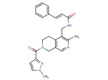 (2E)-N-({3-methyl-7-[(1-methyl-1H-pyrazol-3-yl)carbonyl]-5,6,7,8-tetrahydro-2,7-naphthyridin-4-yl}methyl)-3-phenylacrylamide