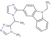 9-ethyl-3-{1-[1-(4-methyl-4H-1,2,4-triazol-3-yl)ethyl]-1H-imidazol-2-yl}-9H-carbazole