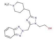 2-{5-(2H-1,2,3-benzotriazol-2-ylmethyl)-3-[(1-methylpiperidin-4-yl)methyl]-1H-1,2,4-triazol-1-yl}ethanol