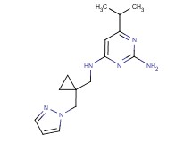 6-isopropyl-N~4~-{[1-(1H-pyrazol-1-ylmethyl)cyclopropyl]methyl}pyrimidine-2,4-diamine