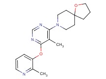 8-{5-methyl-6-[(2-methyl-3-pyridinyl)oxy]-4-pyrimidinyl}-1-oxa-8-azaspiro[4.5]decane