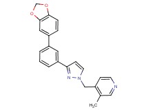 4-({3-[3-(1,3-benzodioxol-5-yl)phenyl]-1H-pyrazol-1-yl}methyl)-3-methylpyridine