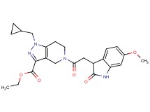 ethyl 1-(cyclopropylmethyl)-5-[(6-methoxy-2-oxo-2,3-dihydro-1H-indol-3-yl)acetyl]-4,5,6,7-tetrahydro-1H-pyrazolo[4,3-c]pyridine-3-carboxylate
