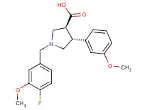 (3S*,4R*)-1-(4-fluoro-3-methoxybenzyl)-4-(3-methoxyphenyl)pyrrolidine-3-carboxylic acid