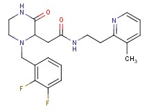 2-[1-(2,3-difluorobenzyl)-3-oxo-2-piperazinyl]-N-[2-(3-methyl-2-pyridinyl)ethyl]acetamide