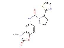 N-(3-methyl-2-oxo-2,3-dihydro-1,3-benzoxazol-5-yl)-2-(1,3-thiazol-2-yl)pyrrolidine-1-carboxamide